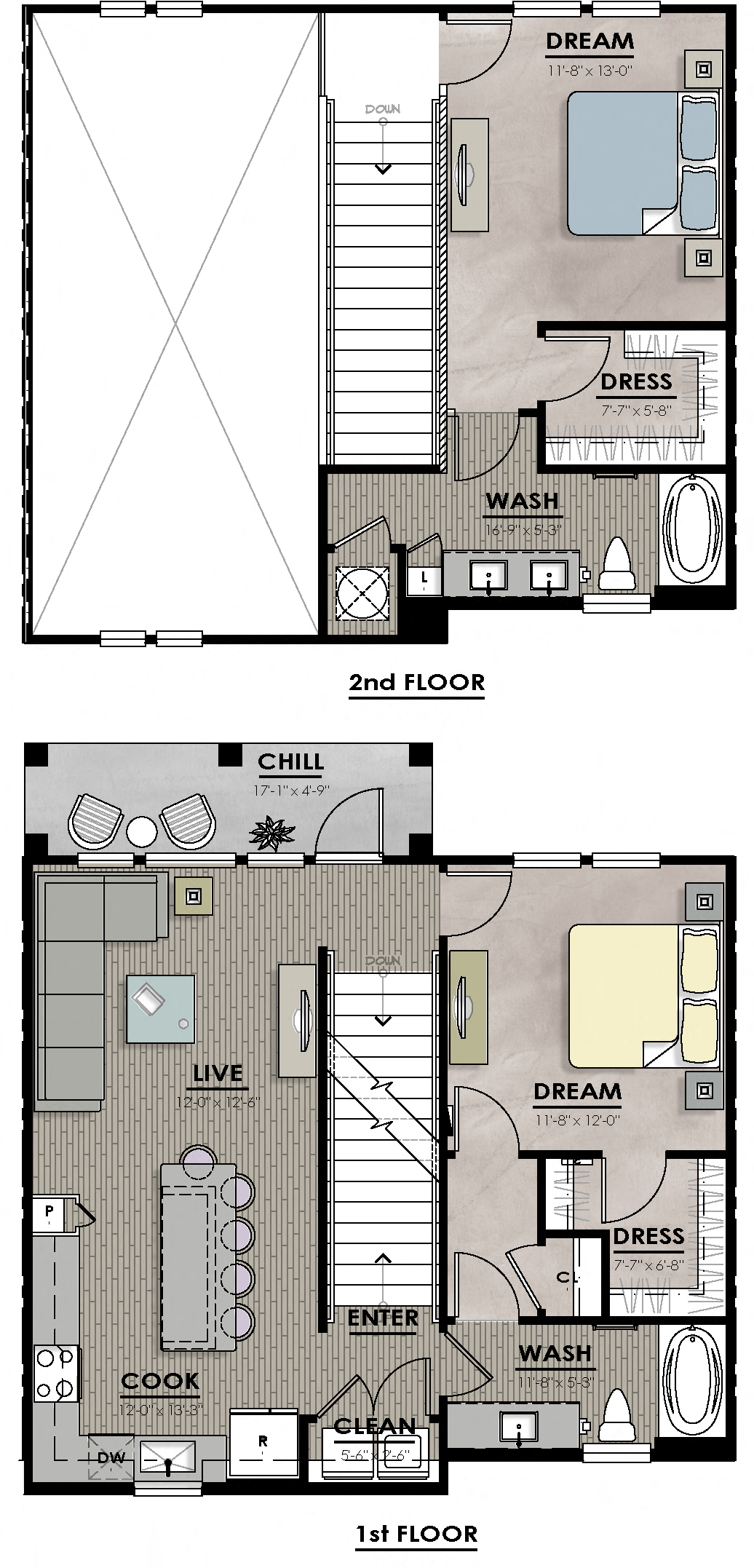 B3without LVT throughout at Harrison Apartments, Sarasota